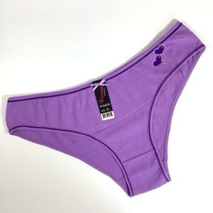 Vision Intimate Bling Hearts Purple Panties Underwear - Size XL